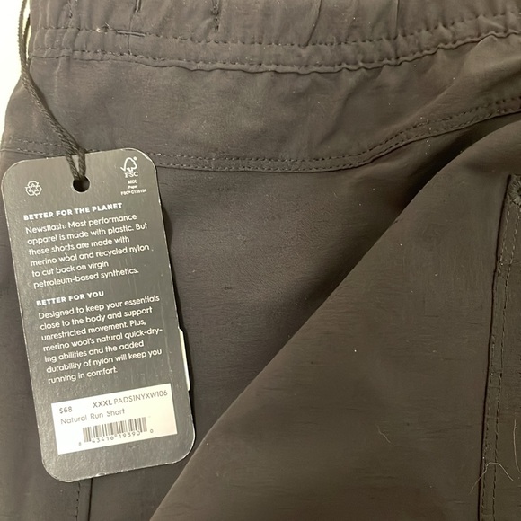 NEW NWT Allbirds Women's Black Natural Run Shorts Plus Size XXXL - Picture 4 of 5
